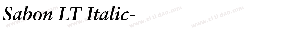 Sabon LT Italic字体转换